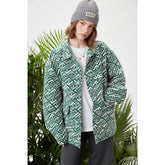 Unisex Jacket Couple Jacquard Fabric Spring and Summer Turn-down Collar Coat